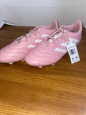 Adidas Goletto VIII FG Mens 9 Women 10 Pink White Running Leather Soccer Cleats